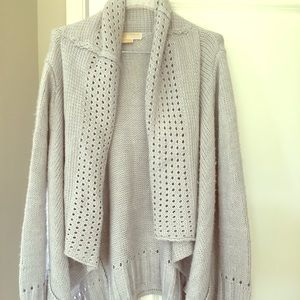 Michael Kors long hanging gray sweater Small